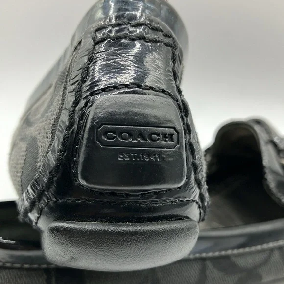 Coach Signature Loafers Sharin size 6B Jacquard Buckle Slip On Shoes EUC (E) - Picture 6 of 11